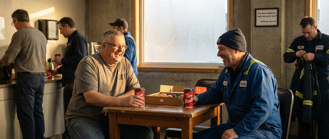Bonne humeur à la cafétéria