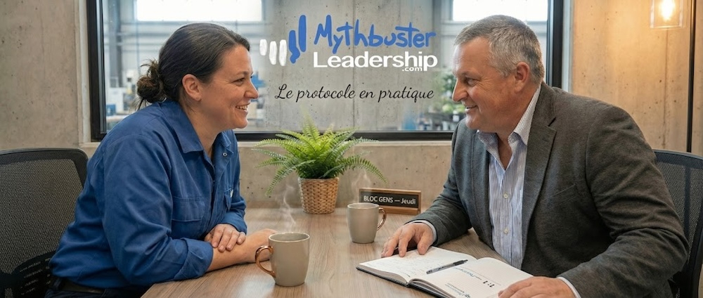 Équipe de travail québécoise en milieu manufacturier, atmosphère de confiance et de collaboration